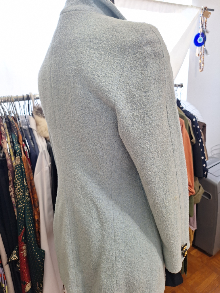 Light Blue Wool Blend Blazer - photo 2
