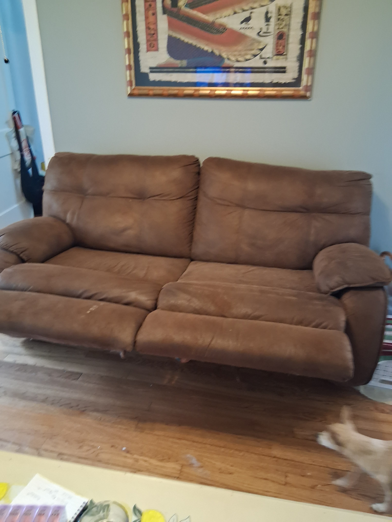 Brown Reclining  Sofa