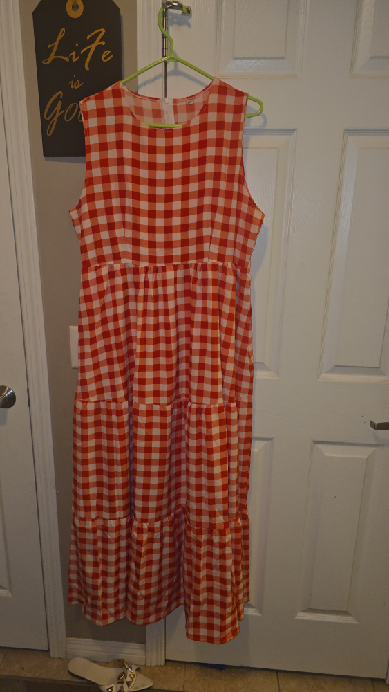 Red & White Gingham Dress