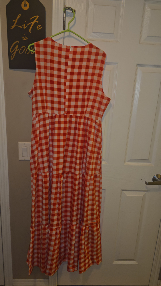 Red & White Gingham Dress - photo 2