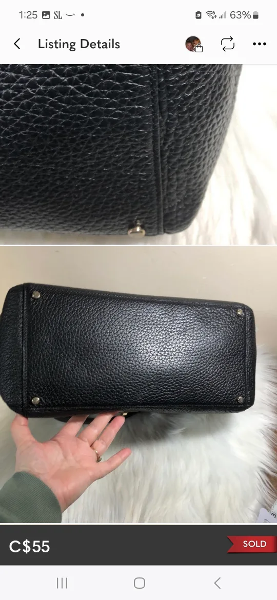 Kate Spade Black Leather Handbag ,soft leather  . image indicator(3)