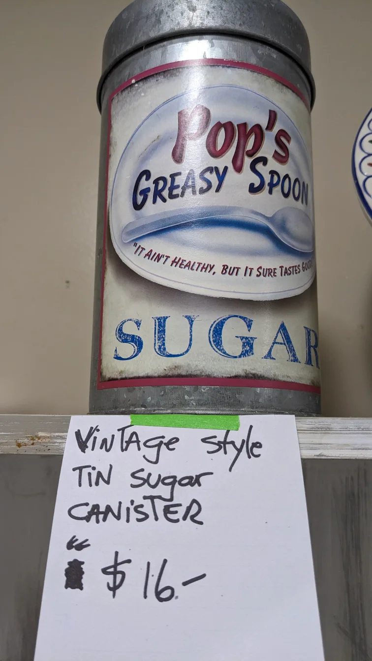 Vintage Style Tin Sugar Canister thumbnail