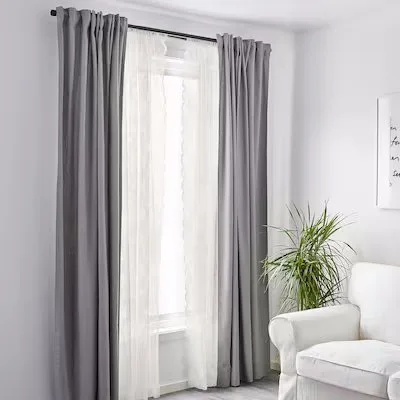✨️IKEA White Sheer Lace Curtains Set of 2 Panels✨️ thumbnail