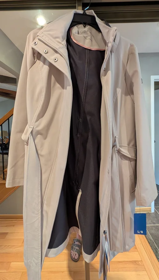 Calvin Klein Belted Rain Coat - Size L/G image indicator(2)