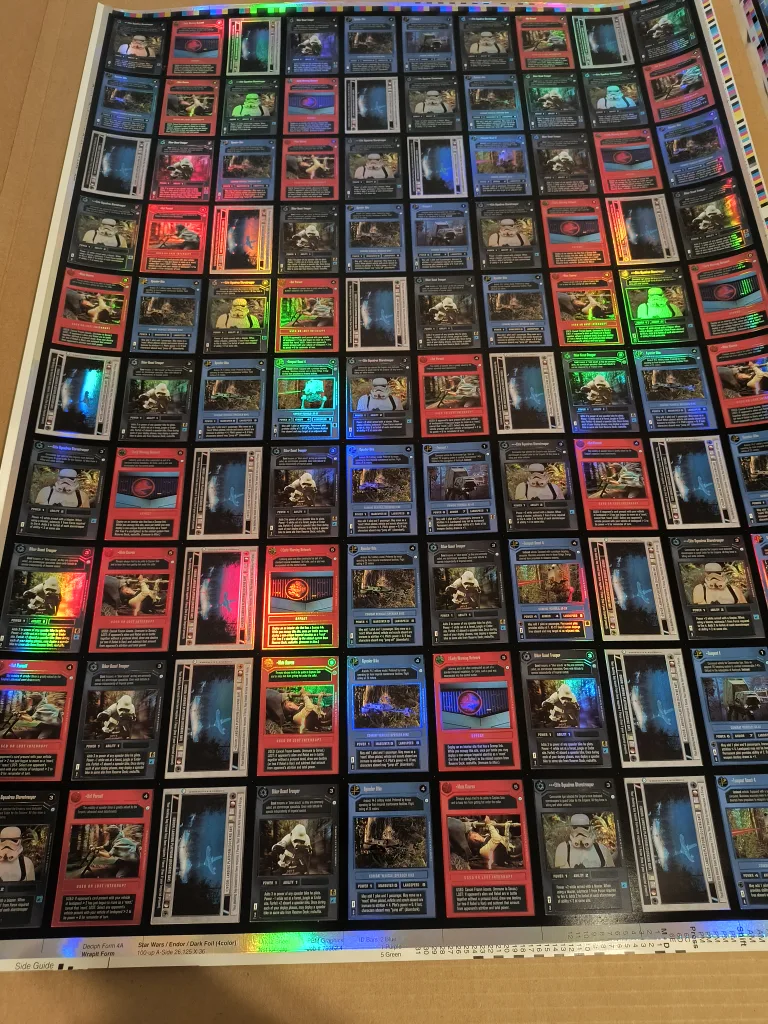 STAR WARS Card Game - 3 FOIL Uncut Card Sheets image indicator(3)