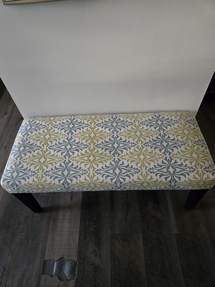 Patterned Upholstered Bench