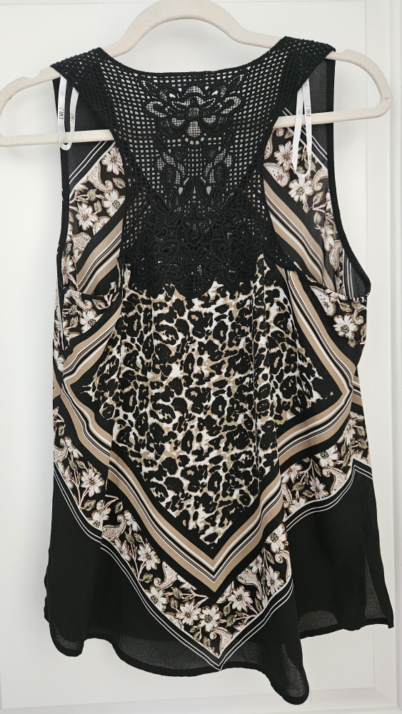 Brand new Medium Leopard print Black Tank Top - unique - photo 2