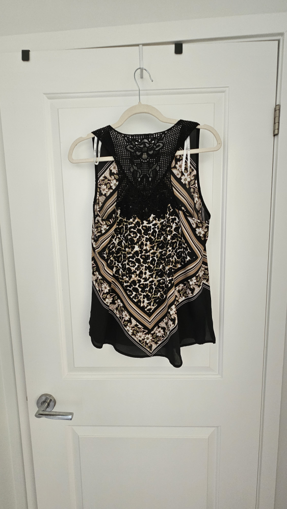 Brand new Medium Leopard print Black Tank Top - unique - photo 5