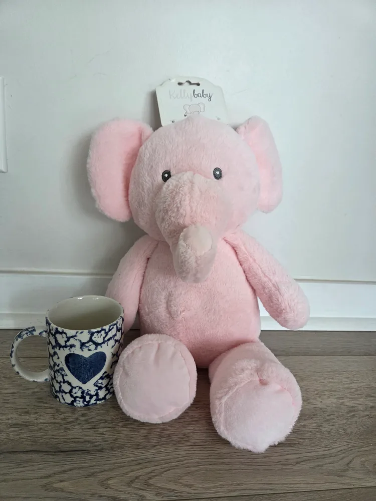 BNWT Kellybaby Pink Elephant Plush Toy thumbnail