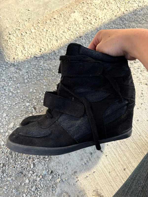 Black Wedge Sneakers thumbnail