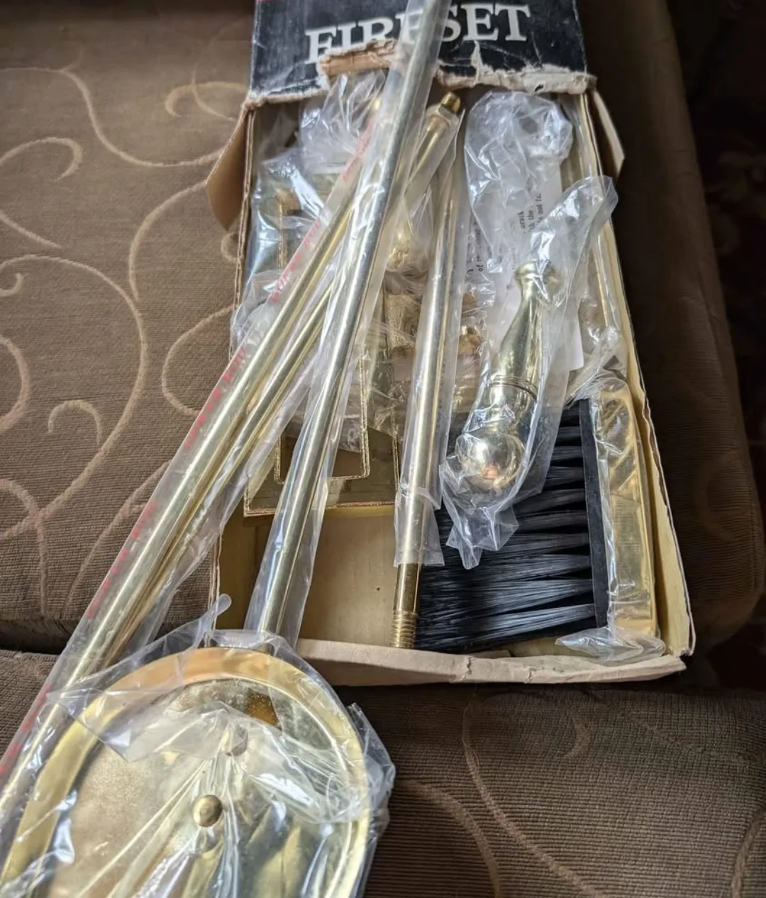 Vintage Brass Fireset - NEW, never used - Original Box image indicator(5)