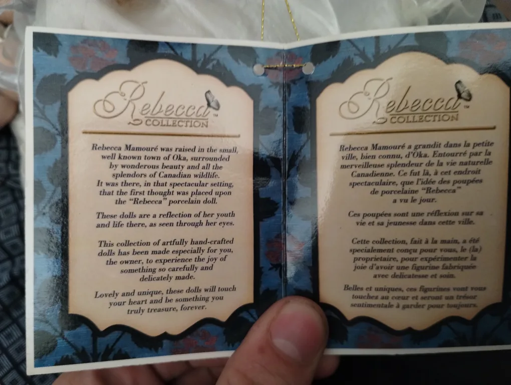 Rebecca collection limited edition collectible Porcelain Doll image indicator(8)