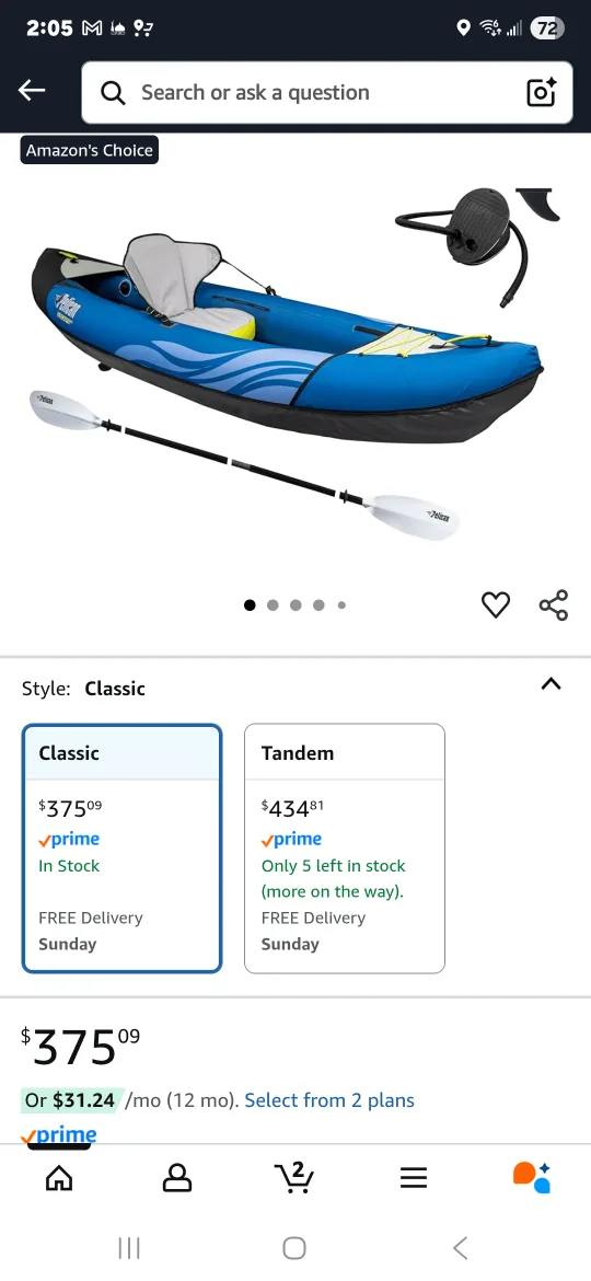 Pelican iESCAPE 100 DLX Inflatable Kayak - NEW thumbnail