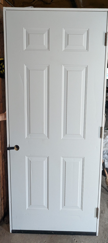 6 Panel Steel Utility Prehung Door 36x80 - photo 2