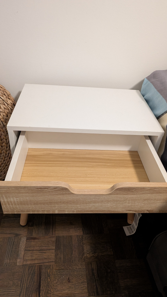 White & Wood Nightstand - photo 4