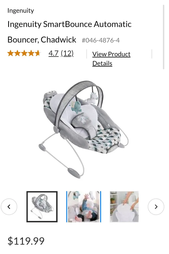 Ingenuity SmartBounce Automatic Bouncer - Chadwick image indicator(3)