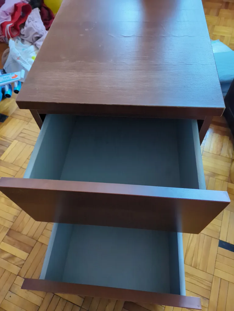 Brown Two-Drawer Nightstand thumbnail