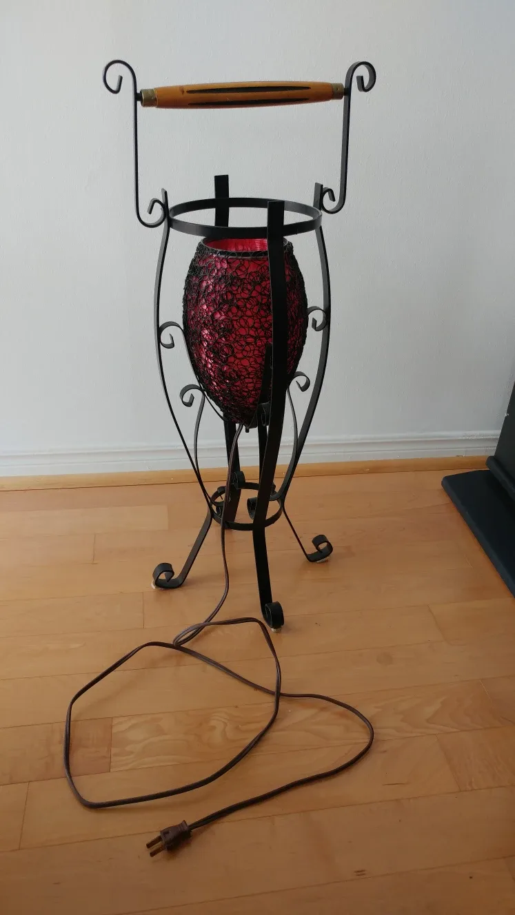 Vintage Metal & Wood Floor Lamp thumbnail