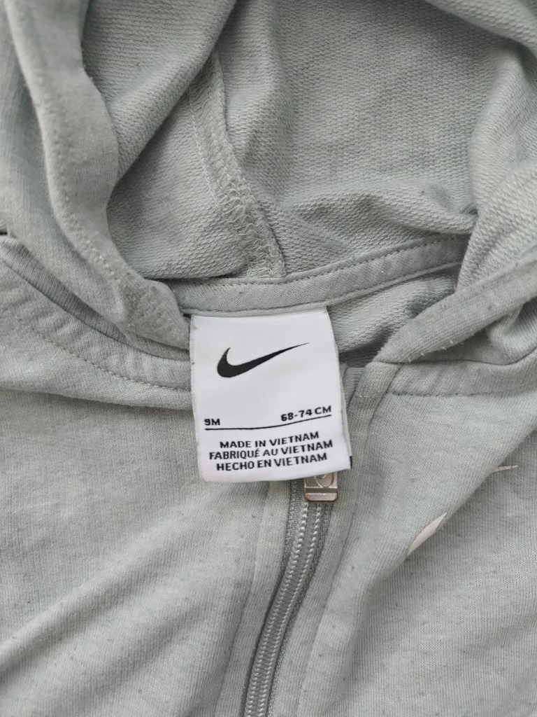 Nike Baby Zip-Up Hoodie Onesie - Size 9M image indicator(2)