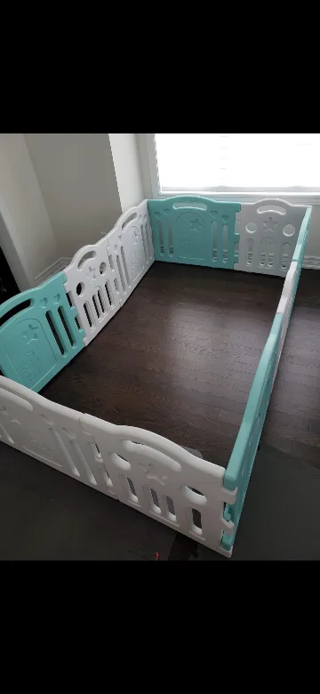 Baby Playpen/Yard - White & Mint Green thumbnail