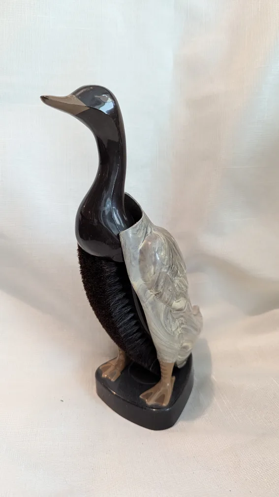 Vintage Duck Goose Bristle England Brush and Stand 🇨🇦 image indicator(2)