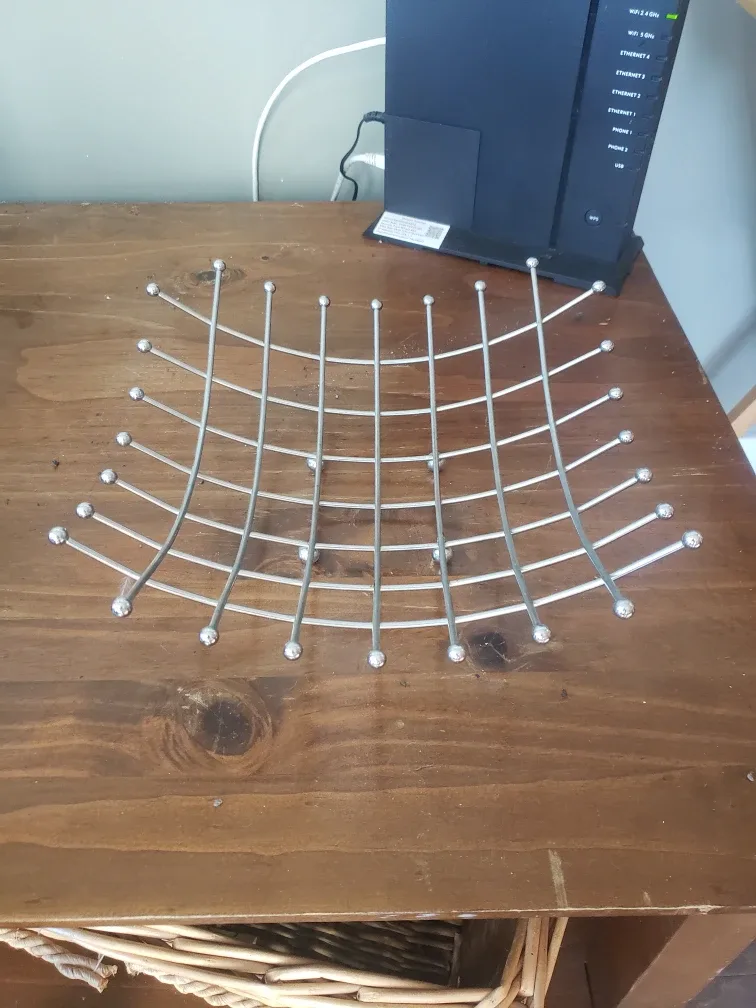 Silver Metal Fruit Bowl thumbnail