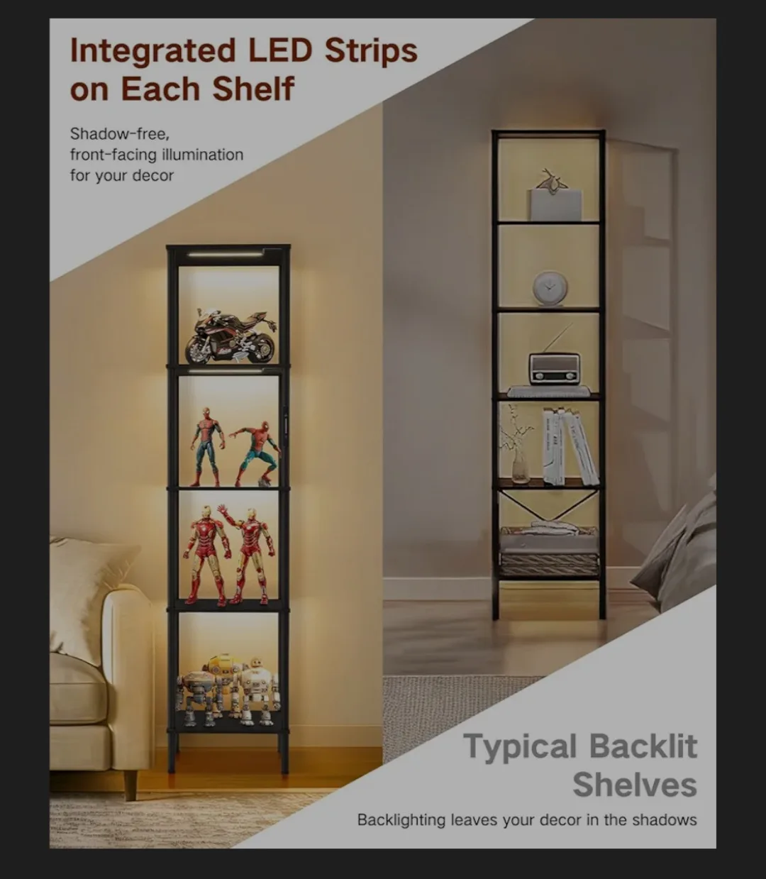 5-Tier Floor Lamp with Shelves image indicator(6)