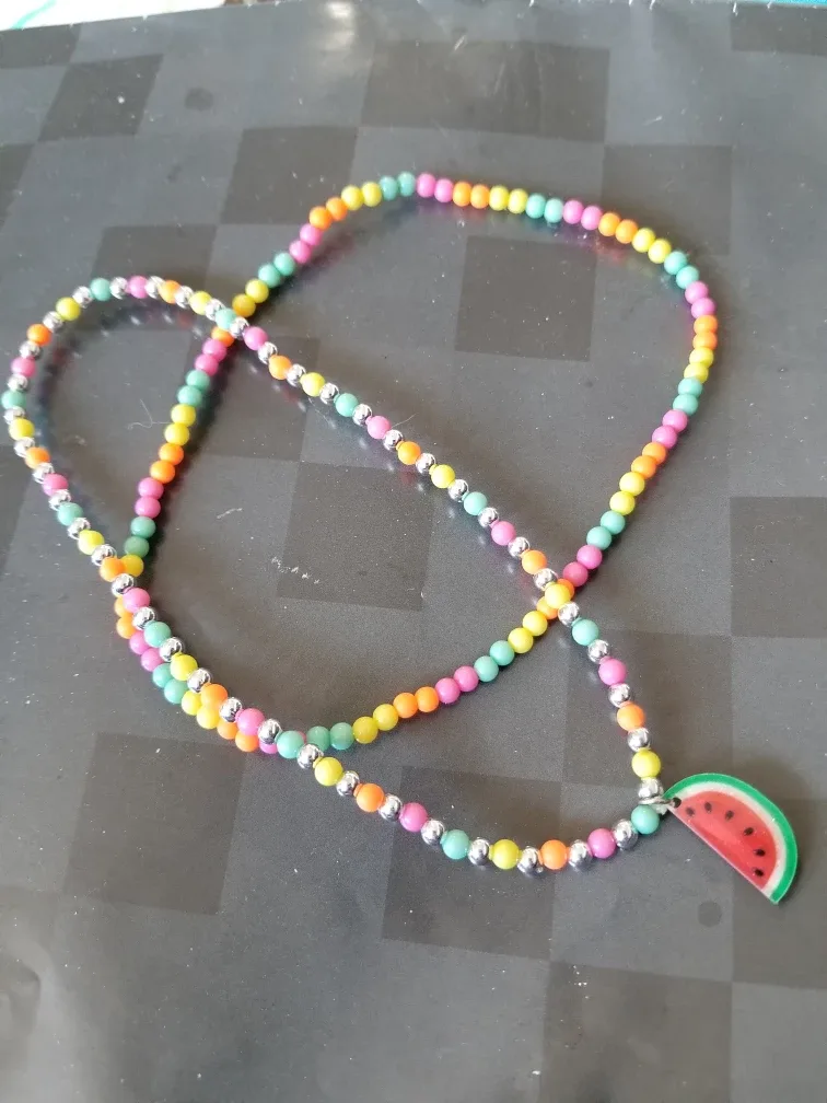 Beaded Watermelon Necklace thumbnail