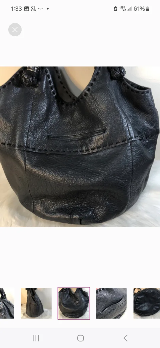 The Sak Black Leather Hobo Bag image indicator(8)