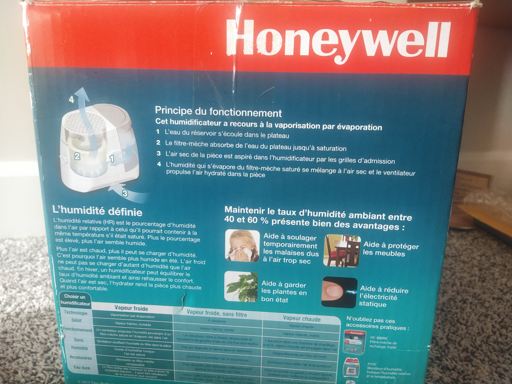 Honeywell Cool Moisture Humidifier - Like New! - photo 3