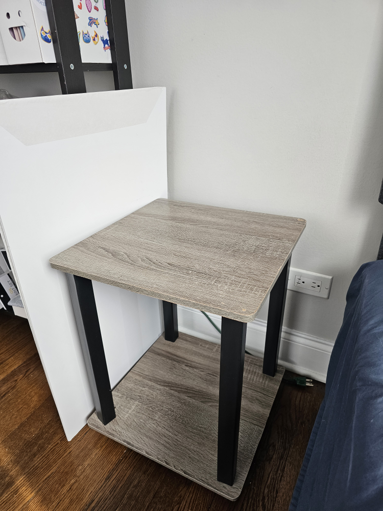 2x Wood End Table Nightstand, 15.6"x15.6"x19.6" - photo 3
