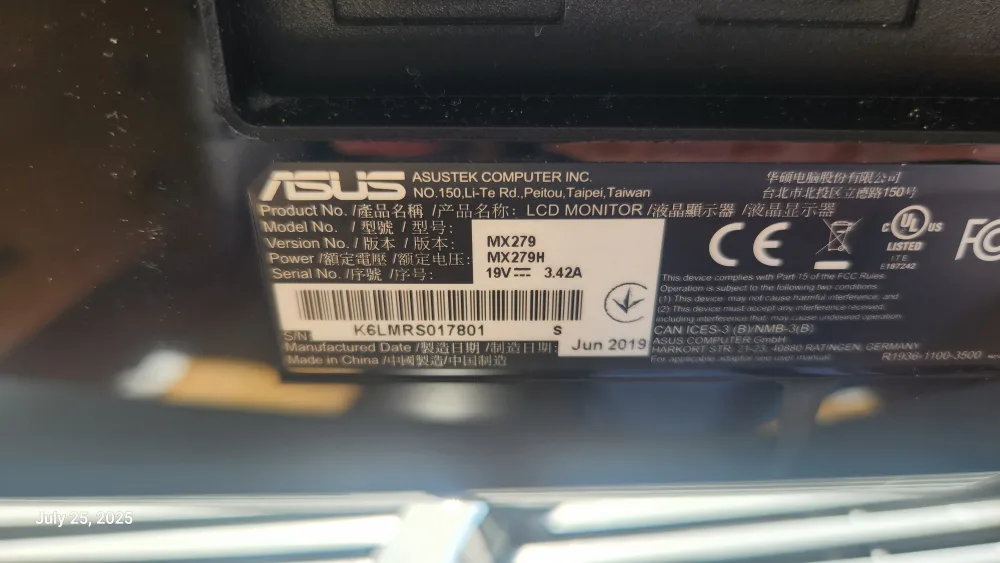 ASUS MX279 27" LCD Monitor image indicator(3)