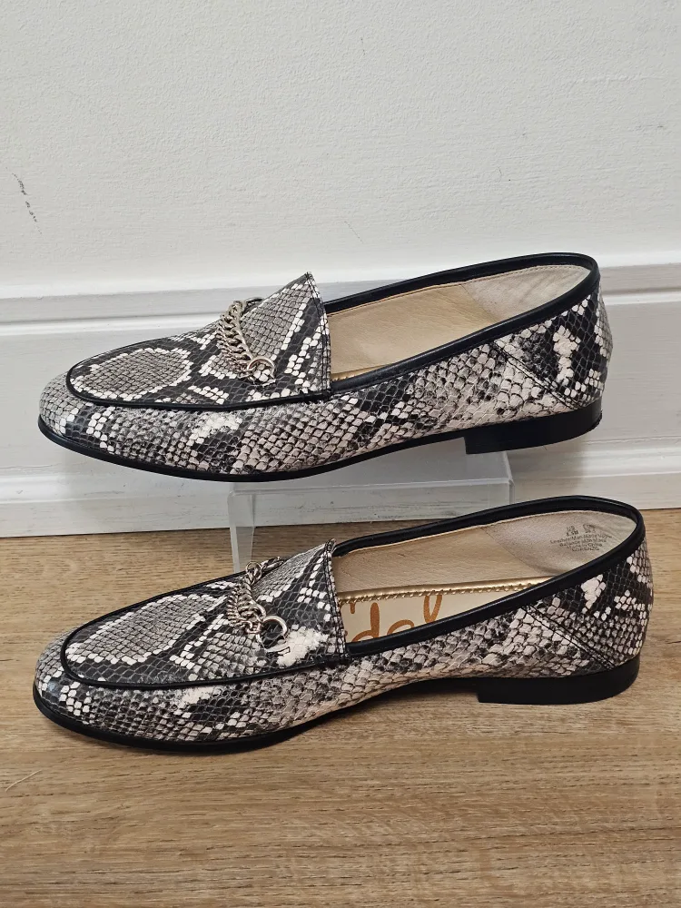 sz 7.5/8 Sam Edelman Leather Snakeskin Loafer image indicator(8)