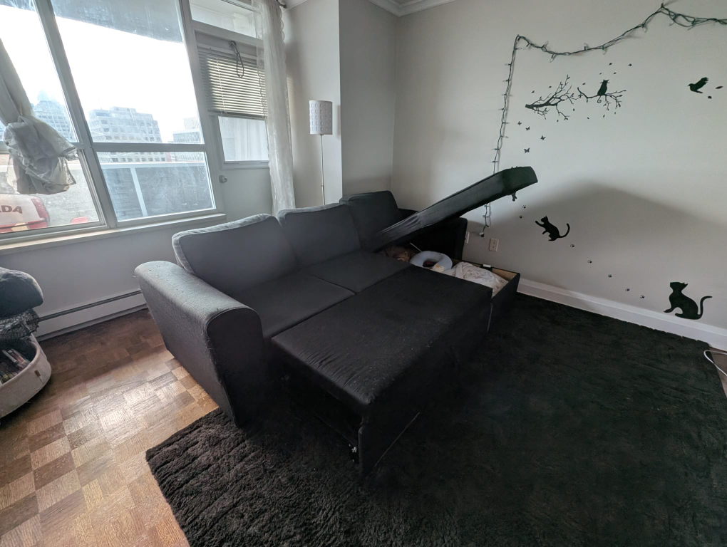 Dark Grey Sectional Sofa - photo 3