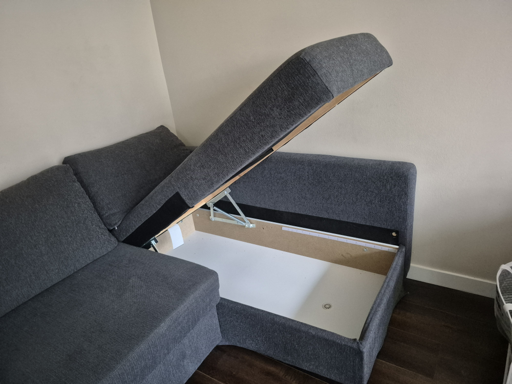 Grey Sectional Sofa bed with Storage