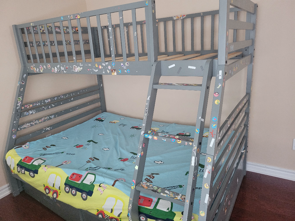 Grey Bunk Bed Frame