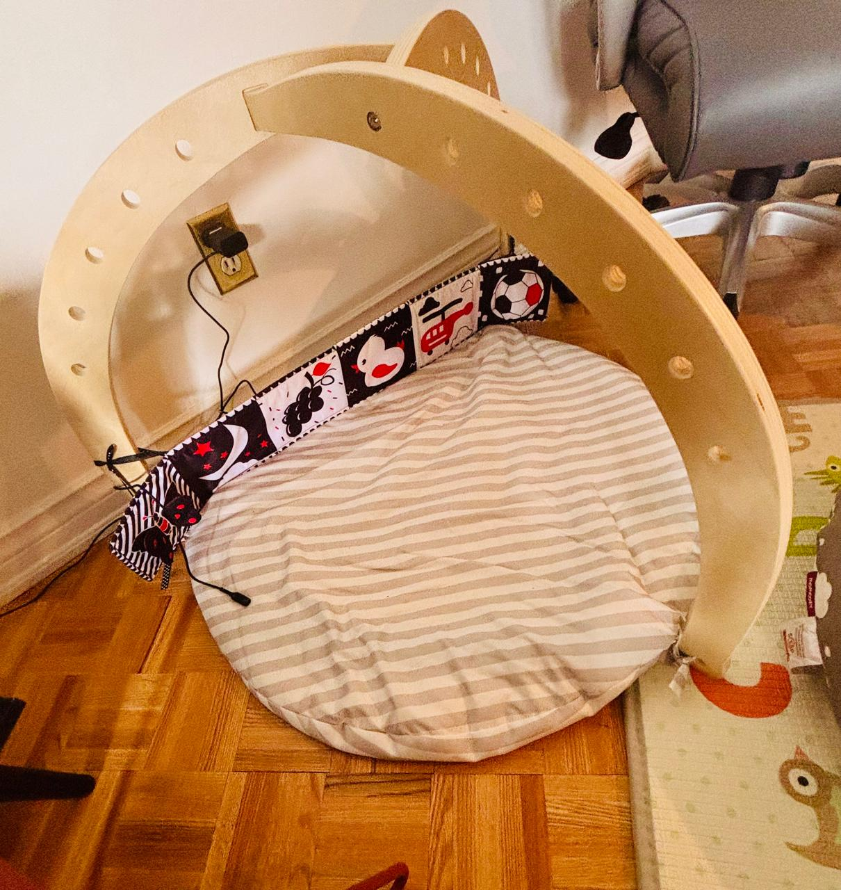 Clean Play gym area for Babies Montessori Pad.