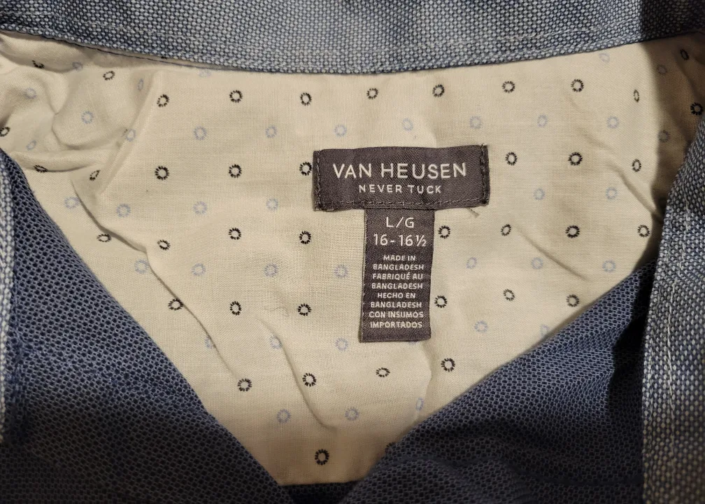 Van Heusen Men's Blue Shirt - Size L (0368) image indicator(3)