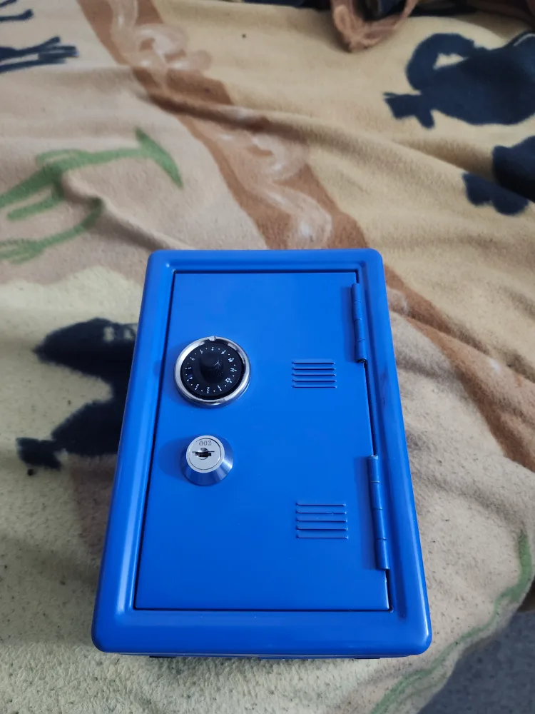 Blue Toy Safe with Combination Lock & Key thumbnail