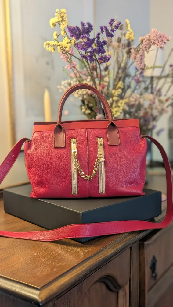 Chloé Red Leather Handbag thumbnail