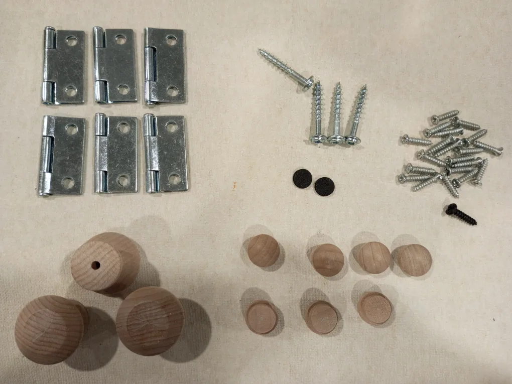 Hinges, Screws, and Wooden Knobs thumbnail