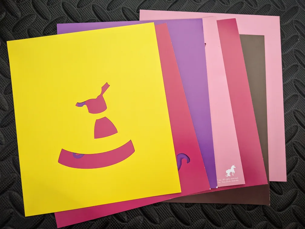 Princess & Unicorn drawing stencils image indicator(4)