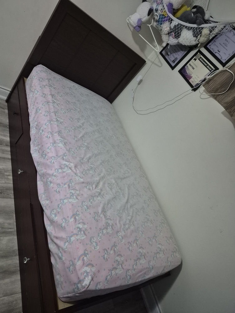 Brown Twin Bed Frame with Storage - photo 2