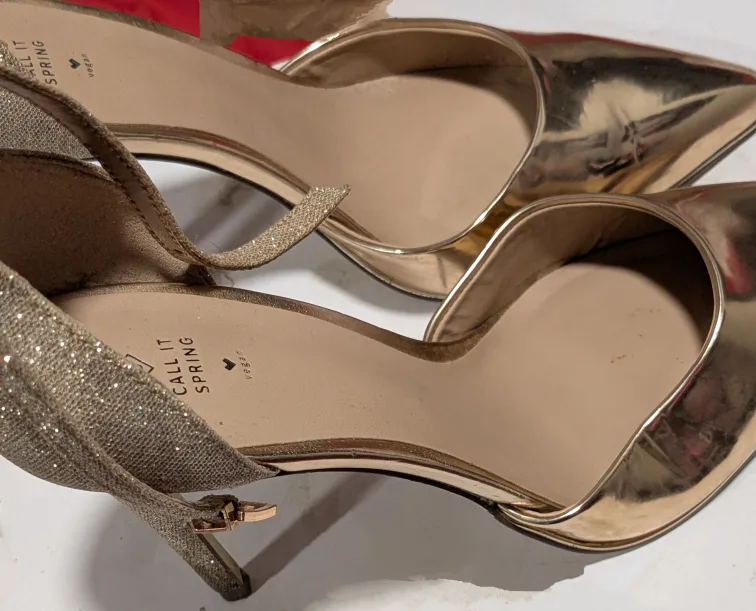 Call It Spring Gold Heels thumbnail