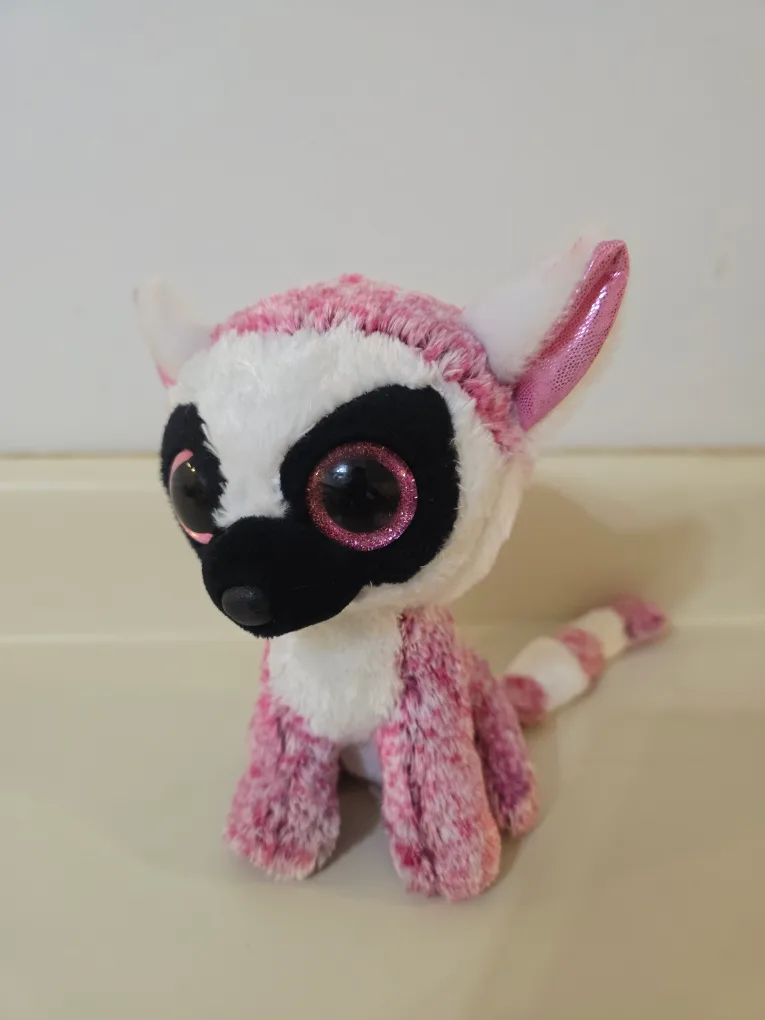 Ty Beanie Boos Pink Lemur Plush🇨🇦 thumbnail
