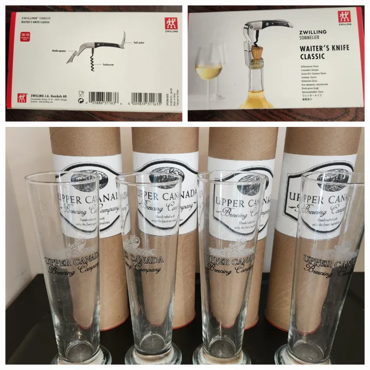 Zwilling Waiter's Knife Classic & 4 Upper Canada Brewing Glasses thumbnail