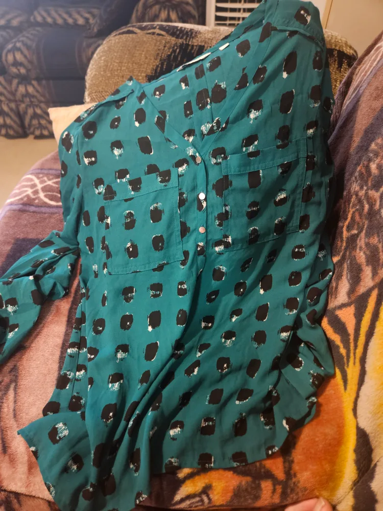 Rotherns Teal Blouse Size M/M thumbnail