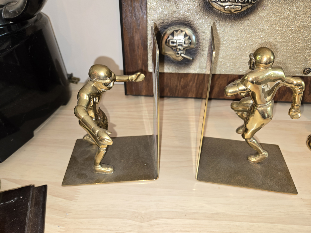 Vintage Football Player Bookends