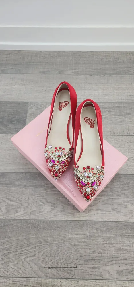 Red Heels with crystal Embellishments image indicator(6)