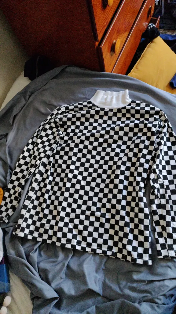 Checkered Long Sleeve Top thumbnail